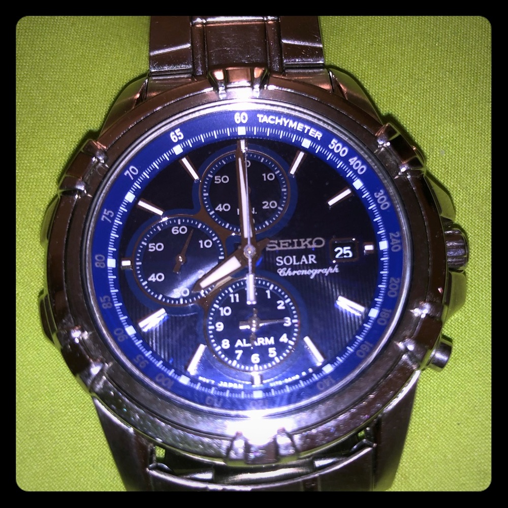 SEIKO
Solar Alarm Chronograph Blue Dial Men'sWatch